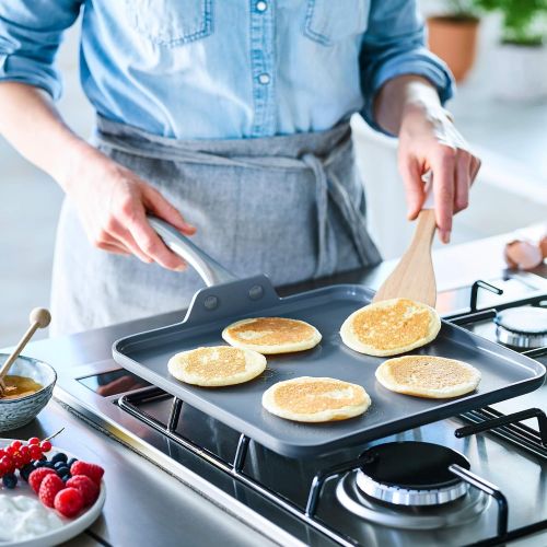  [아마존베스트]GreenPan Lima 11 Ceramic Non-Stick Square Griddle, Grey - CW000190-002