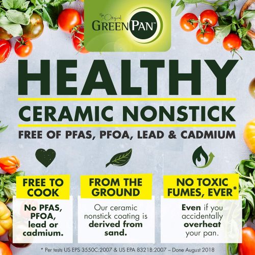  GreenPan Levels Essential Stackable Healthy Ceramic Nonstick, 10 Piece Cookware Pots and Pans Set, PFAS-Free, Dishwasher Safe, Black