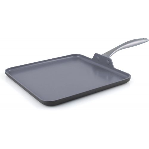  GreenPan Lima Hard Anodized Healthy Ceramic Nonstick 11 Griddle Pan, PFAS-Free, Oven Safe, Gray