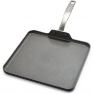 GreenPan Chatham Hard Anodized Healthy Ceramic Nonstick, 11 Griddle Pan, PFAS-Free, Dishwasher Safe, Oven Safe, Gray
