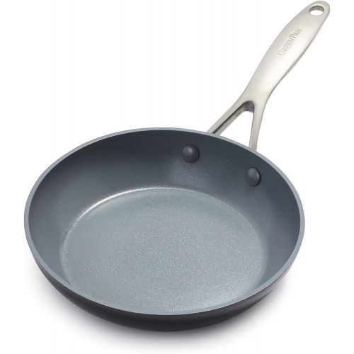  GreenPan Valencia Pro Hard Anodized Healthy Ceramic Nonstick 8 Frying Pan Skillet, PFAS-Free, Induction, Dishwasher Safe, Oven Safe, Gray