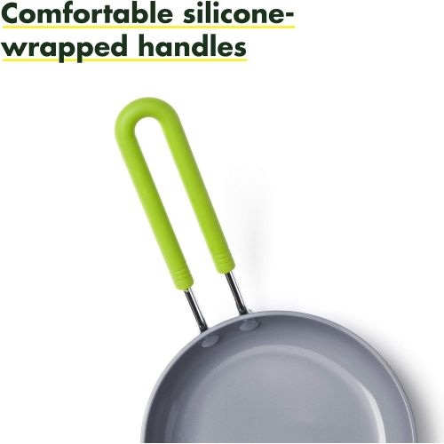  GreenPan Mini Healthy Ceramic Nonstick, 5 Square Egg Pan, PFAS-Free, Dishwasher Safe, Stay Cool Handle, Black