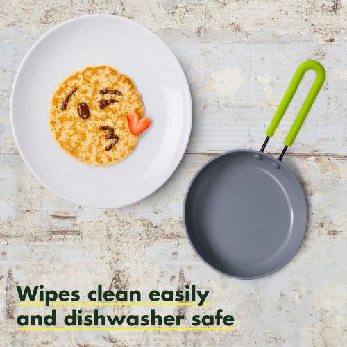  GreenPan Mini Healthy Ceramic Nonstick, 5 Square Egg Pan, PFAS-Free, Dishwasher Safe, Stay Cool Handle, Black