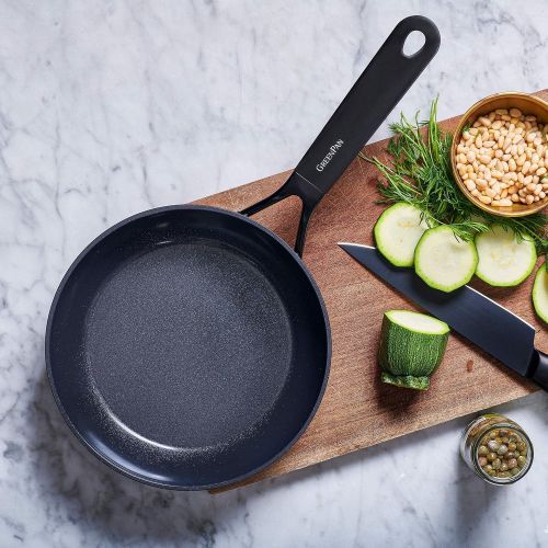  GreenPan SmartShape Healthy Ceramic Nonstick, 8 Frying Pan Skillet, PFAS-Free, Induction, Dishwasher Safe, Black