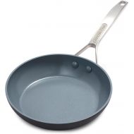 GreenPan Paris Pro Hard Anodized Healthy Ceramic Nonstick, 8 Frying Pan Skillet, PFAS-Free, Dishwasher Safe, Grey