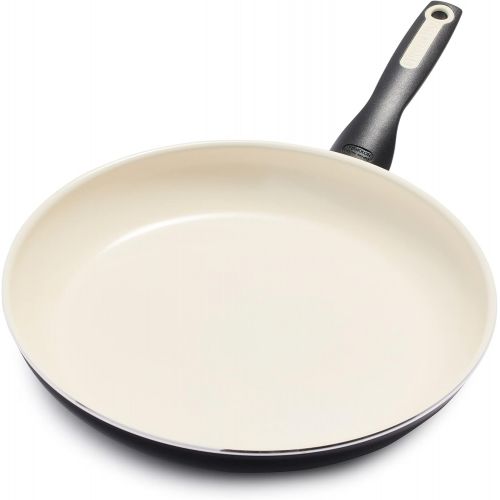  [아마존베스트]GreenPan Rio Healthy Ceramic Nonstick Black Frying Pan, 12