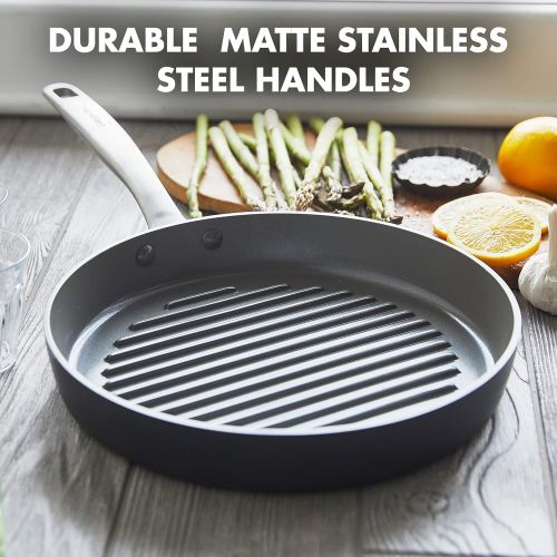  [아마존베스트]GreenPan Chatham Healthy Ceramic Nonstick, Grill Pan, 11, Gray