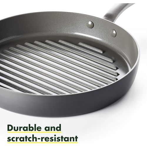  [아마존베스트]GreenPan Chatham Healthy Ceramic Nonstick, Grill Pan, 11, Gray