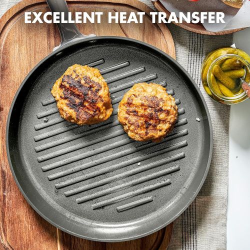  [아마존베스트]GreenPan Chatham Healthy Ceramic Nonstick, Grill Pan, 11, Gray