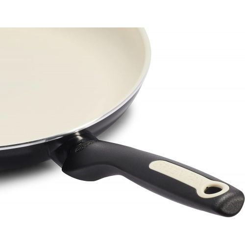  [아마존베스트]GreenPan Rio Healthy Ceramic Nonstick, Frypan Set, 8 and 10, Black