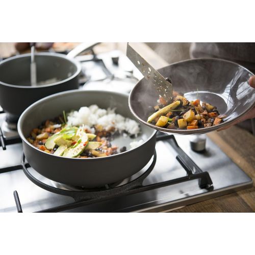  GreenPan Chatham Ceramic Non-Stick Covered Saucepan, 3 quart, Grey