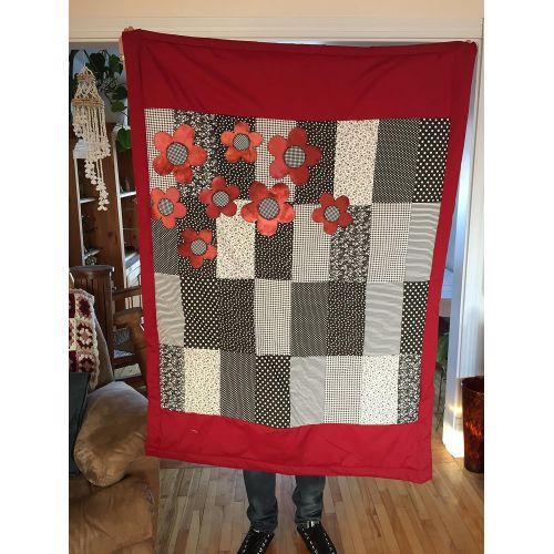  Quilts N Things Black and White patchwork baby quilt