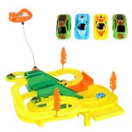 GreenSun TM Mini DIY Assemble Race Track with Car Kids Handwork Racing Lighting Music Sound Car Game Electric Car Racing Track Toy