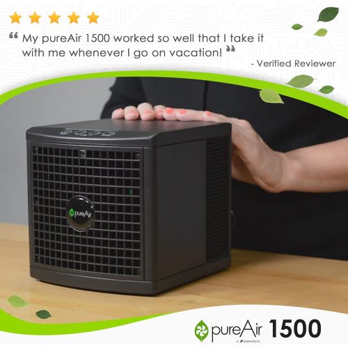  Greentech Environmental pureAir 1500 - Portable Air Purifier and Air Cleaner, Air Purifiers for Home, Office, and Bedroom, For Spaces Up to 1500 Square Feet, Neutralizes Tough Odor