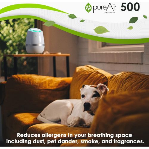  Greentech Environmental pureAir 500 - Portable Air Purifier and Air Cleaner, Air Purifiers for Home, Office, and Bedroom, For Spaces Up to 850 Square Feet, Neutralizes Tough Odors,