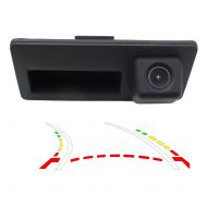 GreenYi Vehicle Backup Camera with Dynamic Intelligent Trajectory Moving Guide Line Work With Audi A4L A5 A3 Q3 Q5 RS6 for VW Passat Tiguan Jetta Sharan Touareg Lavida Skoda, Car Rear View