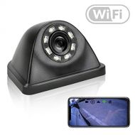 GreenYi WiFi Blind Spot Camera, Car Front Rear Side View Camera Work with Most Smart Devices APP, Mirror/Non-Mirror Adjustable