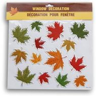 Greenbrier Autumn Fall Themed Window Sticker Set - Puffy Leaves - 14 Piece