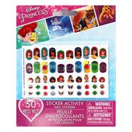 Greenbrier (1) Sheet Sticker Activity Nail Stickers Disney Princess Ariel, Belle, Cinderella, Jasmine 50 Pieces per Sheet