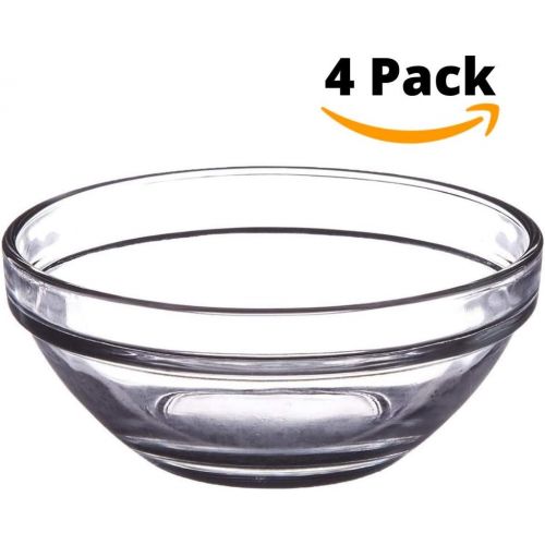  [아마존베스트]Greenbrier Mini Glass Pinch Prep Bowls Set of 4