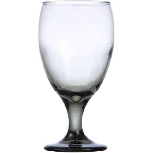  [아마존베스트]Greenbrier International Smokey Goblets Set of 12 Opaque Black 16.25 Tea Goblets