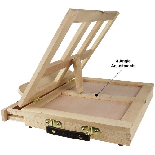  Greenco Beech-Wood Portable Art Desk Easel and Book Stand with drawer