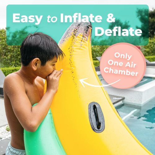  Greenco Giant Inflatable Ride-On Banana Float