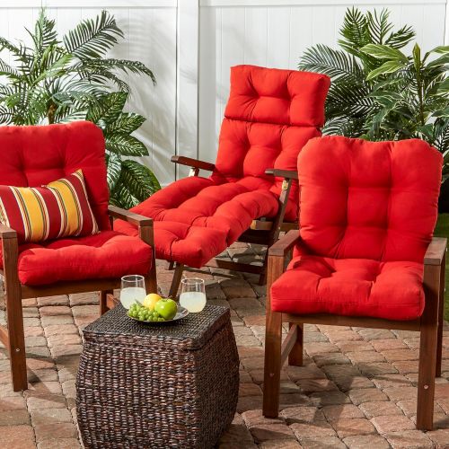  Greendale Home Fashions Outdoor Seat/Back Chair Cushion (set of 2), Salsa