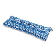 Greendale Home Fashions Outdoor 51-inch Bench Cushion in Coastal Stripe, Sapphire