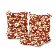 Greendale Home Fashions Outdoor High Back Chair Cushion (set of 2), Roma Floral