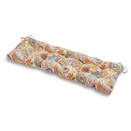 Greendale Home Fashions Outdoor 51-inch Bench Cushion in Painted Paisley, Jamboree