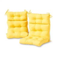Greendale Home Fashions Outdoor High Back Chair Cushion (set of 2), Sunbeam
