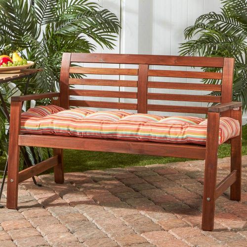  Greendale Home Fashions 51-Inch Indoor/Outdoor Bench Cushion, Marine Blue