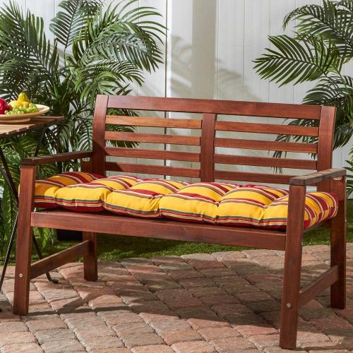  Greendale Home Fashions 51-Inch Indoor/Outdoor Bench Cushion, Marine Blue