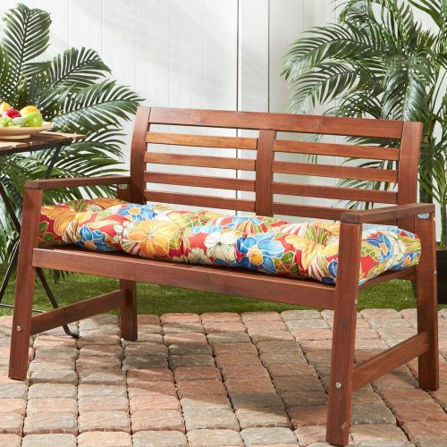  Greendale Home Fashions 51-Inch Indoor/Outdoor Bench Cushion, Marine Blue