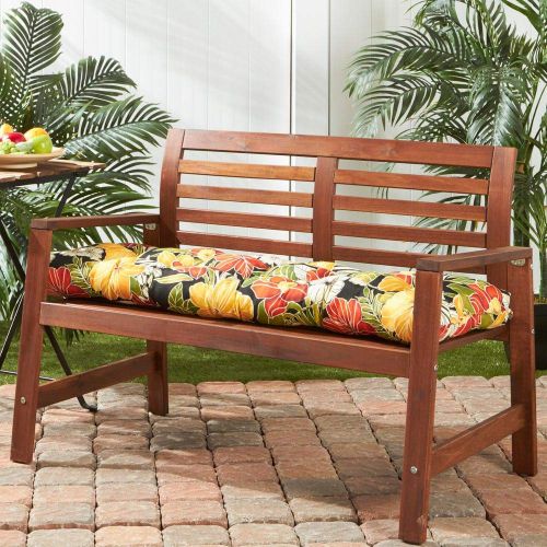  Greendale Home Fashions 51-Inch Indoor/Outdoor Bench Cushion, Marine Blue
