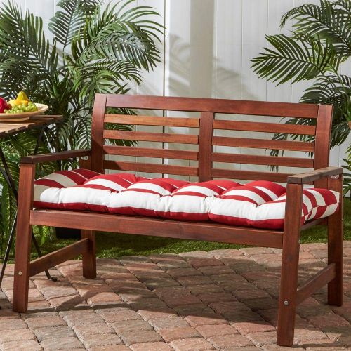  Greendale Home Fashions 51-Inch Indoor/Outdoor Bench Cushion, Marine Blue