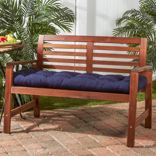  Greendale Home Fashions 51-Inch Indoor/Outdoor Bench Cushion, Marine Blue