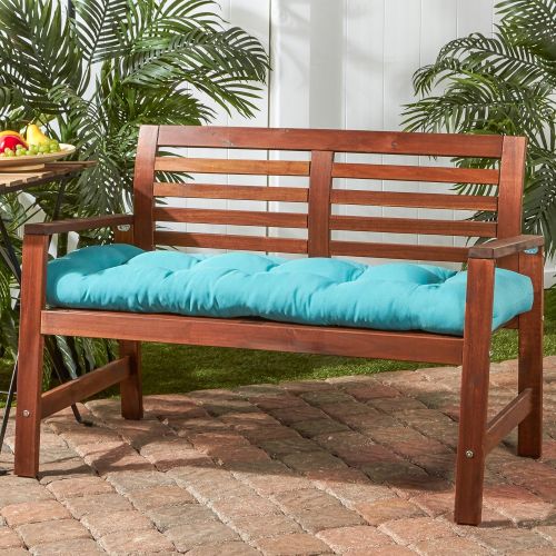  Greendale Home Fashions 51-Inch Indoor/Outdoor Bench Cushion, Marine Blue