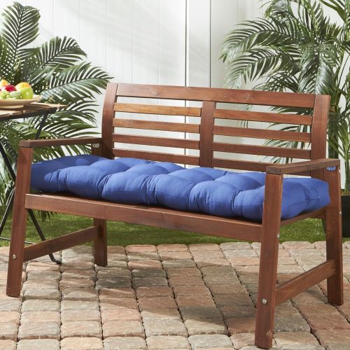  Greendale Home Fashions 51-Inch Indoor/Outdoor Bench Cushion, Marine Blue