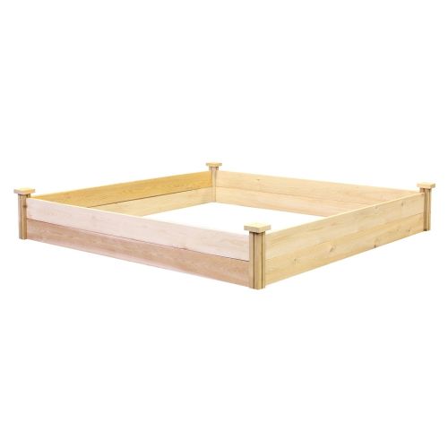  Greenes Fence Best Value Cedar Raised Garden Bed Planter 48 W x 48 L x 7 H