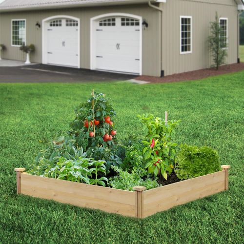  Greenes Fence Best Value Cedar Raised Garden Bed Planter 48 W x 48 L x 7 H