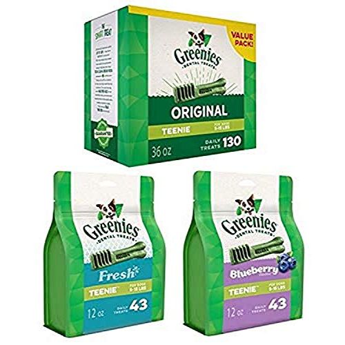  Greenies Teenie Dental Dog Treats, Flavor Variety Pack (216 Treats)