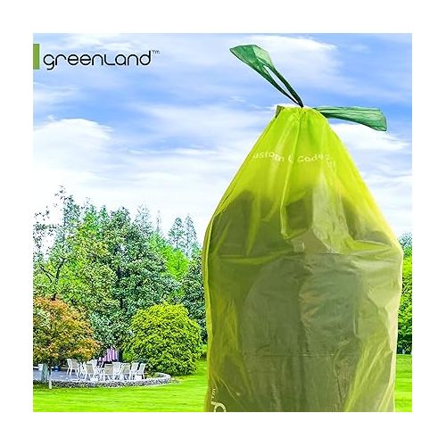  Greenland Biodegradable 60 Extra-Strong Trash Bags Compatible with Simplehuman (Code P, 60 Bags, 13-16 Gallons)