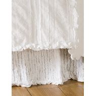 Greenland Be-You-tiful Home Laura Ruffled Bed Skirt, Queen, White