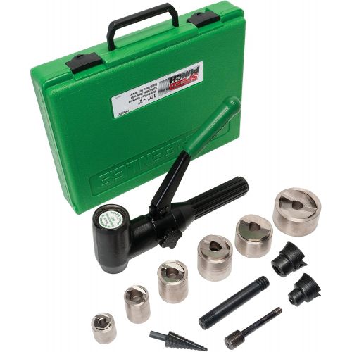  Greenlee Speed Punch 7908SBSP Kit, 12-Inch to 2-Inch Conduit, Mild Steel with Driver