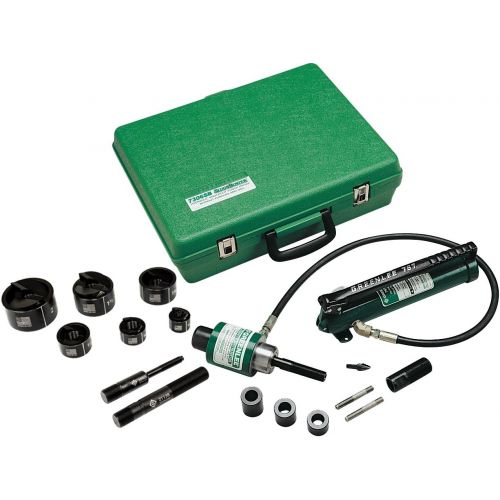  Greenlee 7306 Ram and Hand Pump Hydraulic Driver Kit with 6 Conduit Sized Punches