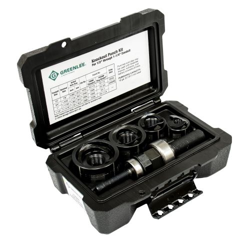  Greenlee 735BB Knockout Punch Kit, 12-Inch to 1-14-Inch Conduit Size