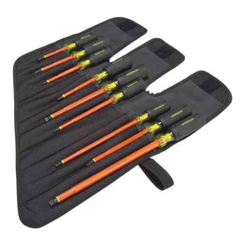  Greenlee 0153-01-INS Insulated Screwdriver Kit, 9-Piece