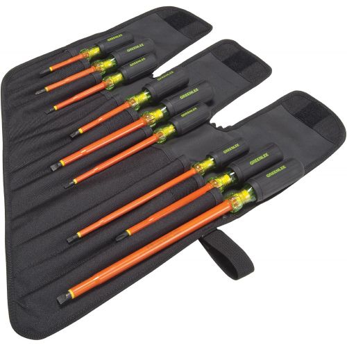  Greenlee 0153-01-INS Insulated Screwdriver Kit, 9-Piece